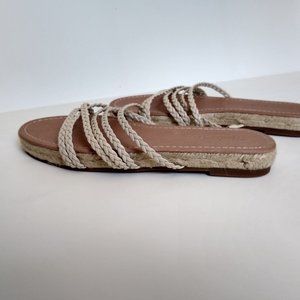 NEW Madewell Kathryn leather braided strappy espadrille sandals 7